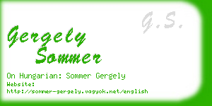 gergely sommer business card